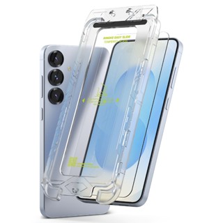 Ringke Easy Slide Glass 適用於 Galaxy S25 Plus S25 鋼化玻璃螢幕保護膜的