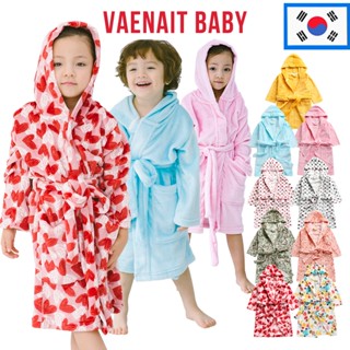 [韓國 Vaenait BABY] 1-7T 男孩女孩兒童超細纖維冬季連帽毛巾,超柔軟睡衣