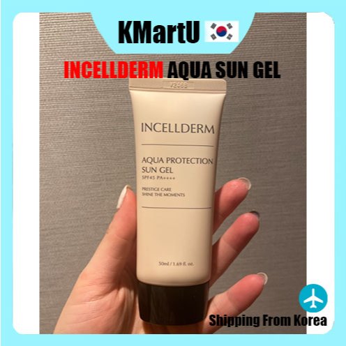 INCELLDERM Sun gel 防曬霜保濕隔離滋潤清爽乳液防曬乳 SPF50+ PA++++ 50ml / 映皙美