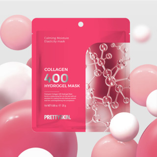 PRETTYSKIN 膠原蛋白 400 水凝膠面膜套裝 25g x 4pcs Clear | 抗衰老面膜 | 緊緻水凝膠