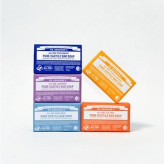 [博士。 Bronner's] Pure-Castile Bar Soap 140g|嬰兒溫和/薰衣草/柑橘橙/茶樹/薄