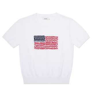 [KIRSH] CHERRY USA 圖形夏季針織(白色)