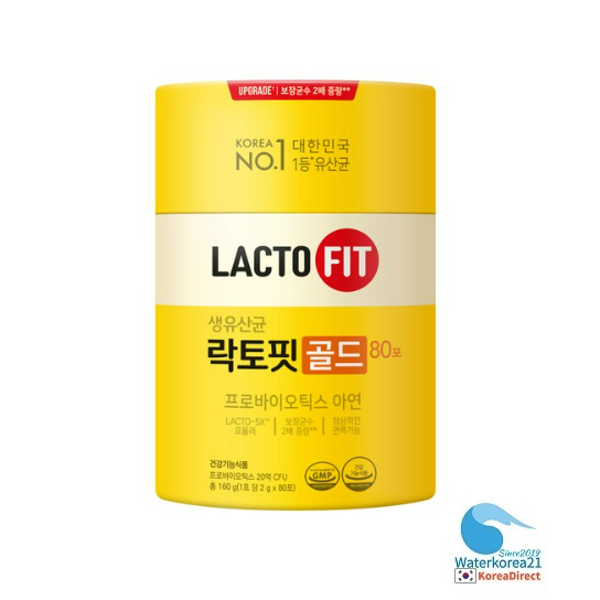 韓國鍾根堂 LACTO-FIT 5X生乳酸菌gold 80+鋅（2gx80包）全家益生菌
