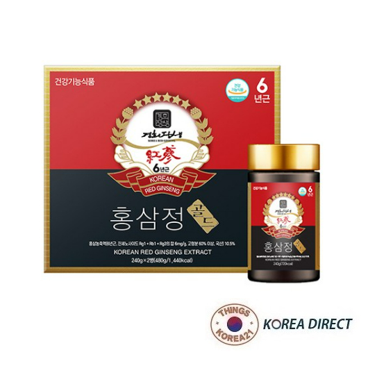 韓國直送高麗紅蔘6年根紅蔘濃縮液 蔘膏 240g x2瓶 套盒