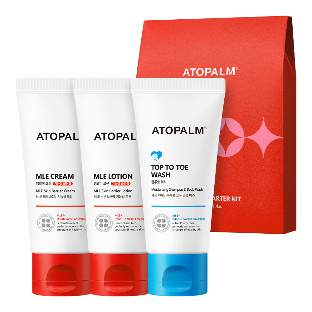 Atopalm Essential Kit 嬰兒乳液 / MLE 面霜 / 洗髮水 50ml / 來自韓國
