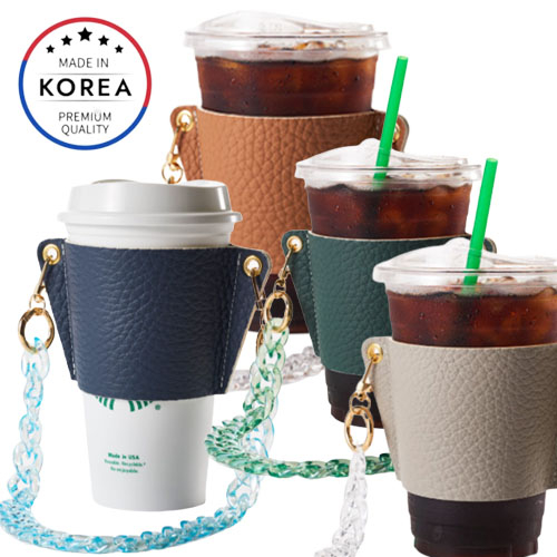 韓國高級便攜式軟木飲料袋_皮革系列、杯架、皮革水瓶架、跑步野營徒步旅行