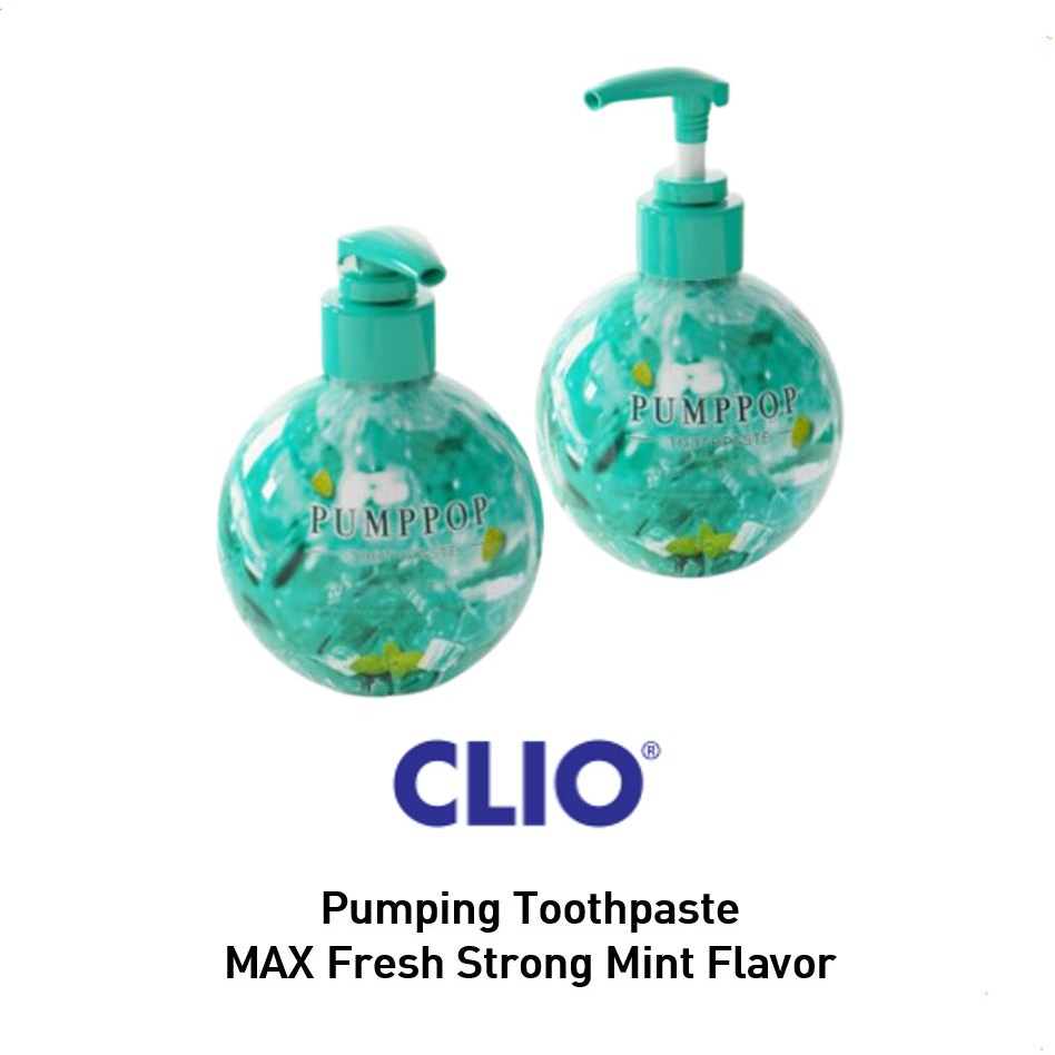 [Clio] Pump pop Max Fresh 牙膏 285g /濃薄荷味 / 去除口臭 / 抑菌抑菌