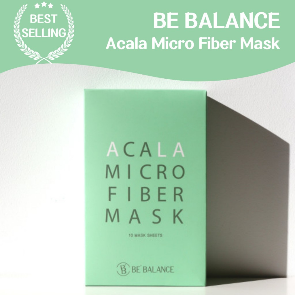 Be BALANCE Acala 超細纖維面膜 10 片 - 舒緩保濕肌膚。 使用 BEBALANCE Acala 超細