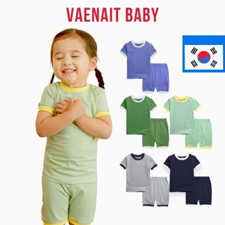 【Vaenait Baby 韓國】6個月-12歲 男童 女童 幼兒 純棉 日常服裝 短袖居家服 夏季睡衣 馬卡龍套裝1