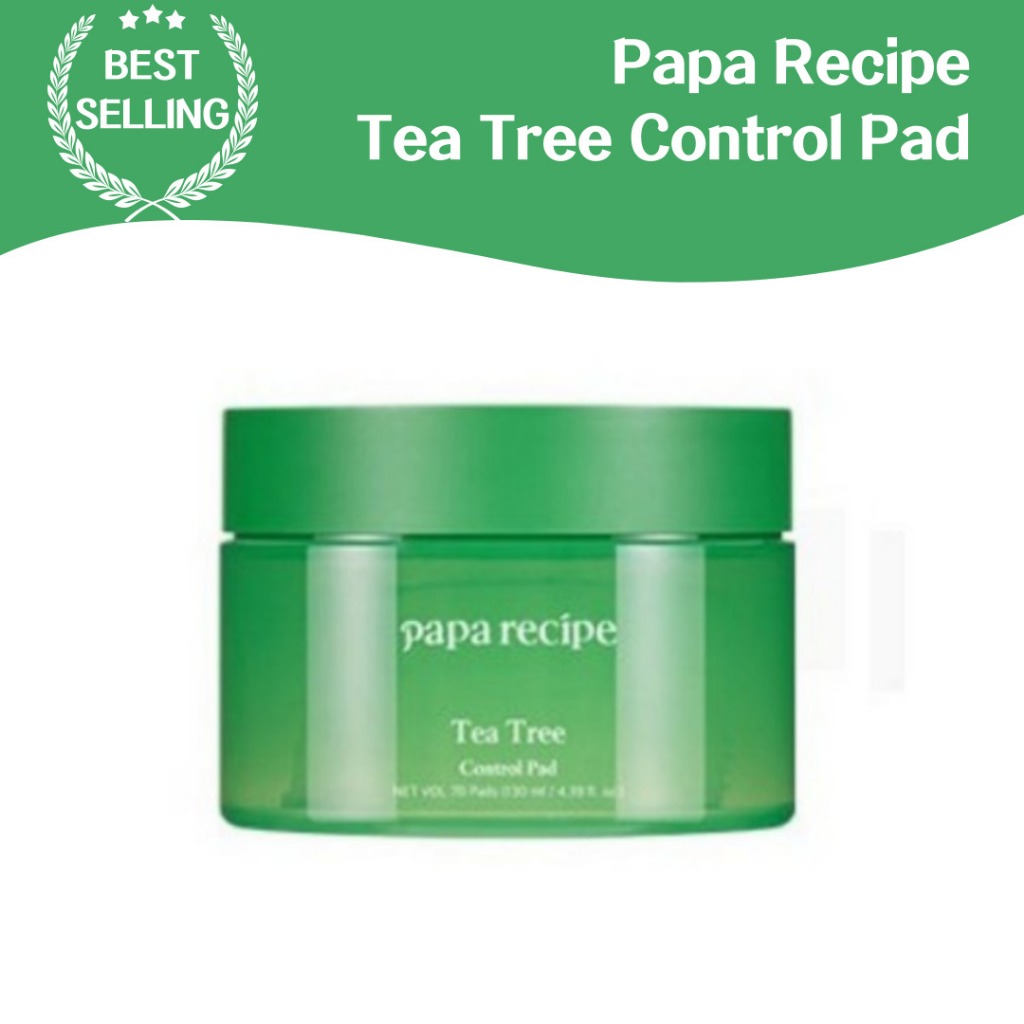 Papa RECIPE 茶樹控制墊 70 片護膚品,鎮靜,茶樹提取物,麻煩護理,舒緩,去角質,毛孔護理,保濕,彈性,靈敏