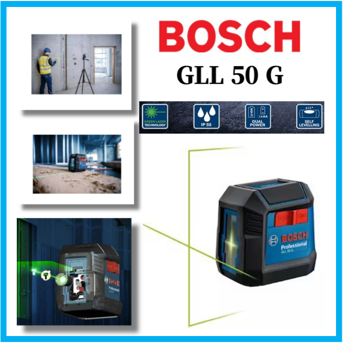 Bosch GLL 50 G line 激光水平儀 2 線 15M IP 55 額定 3.7V 1.0Ah