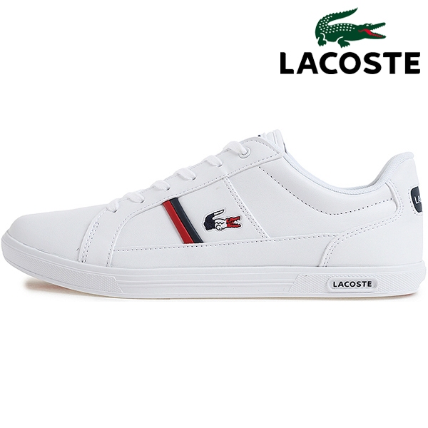 Lacoste 男士運動鞋 Europa Tri 1 Sma 白色/海軍藍/紅色皮鞋