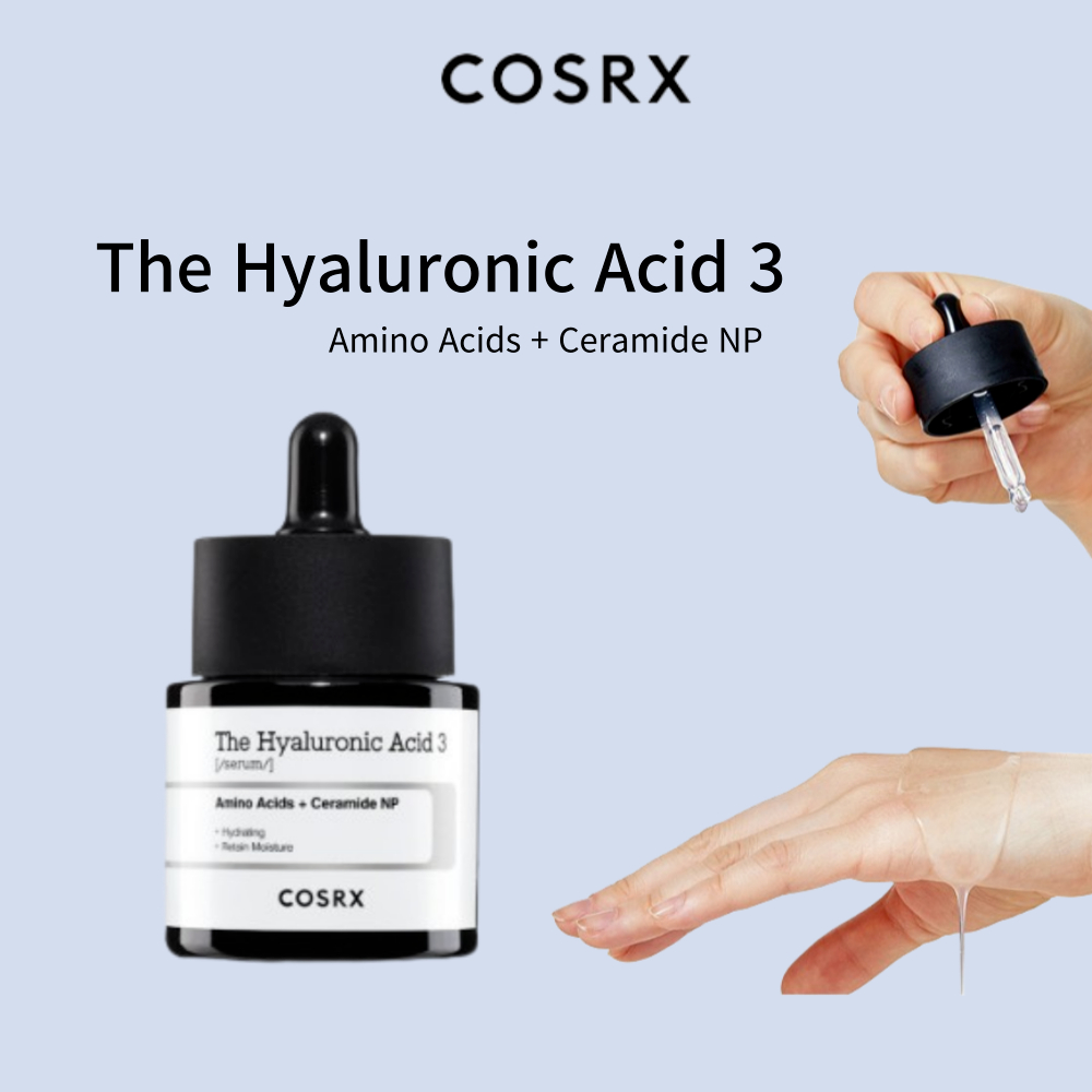[COSRX] 透明質酸 3 精華 20ml | 水分、強化皮膚屏障、發光韓國美容精華/高效精華 | 韓國流行正品精華液