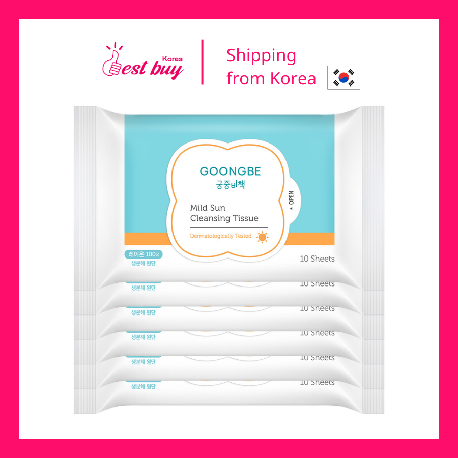 Goongbe 溫和防曬紙巾 10 張 x 6 包