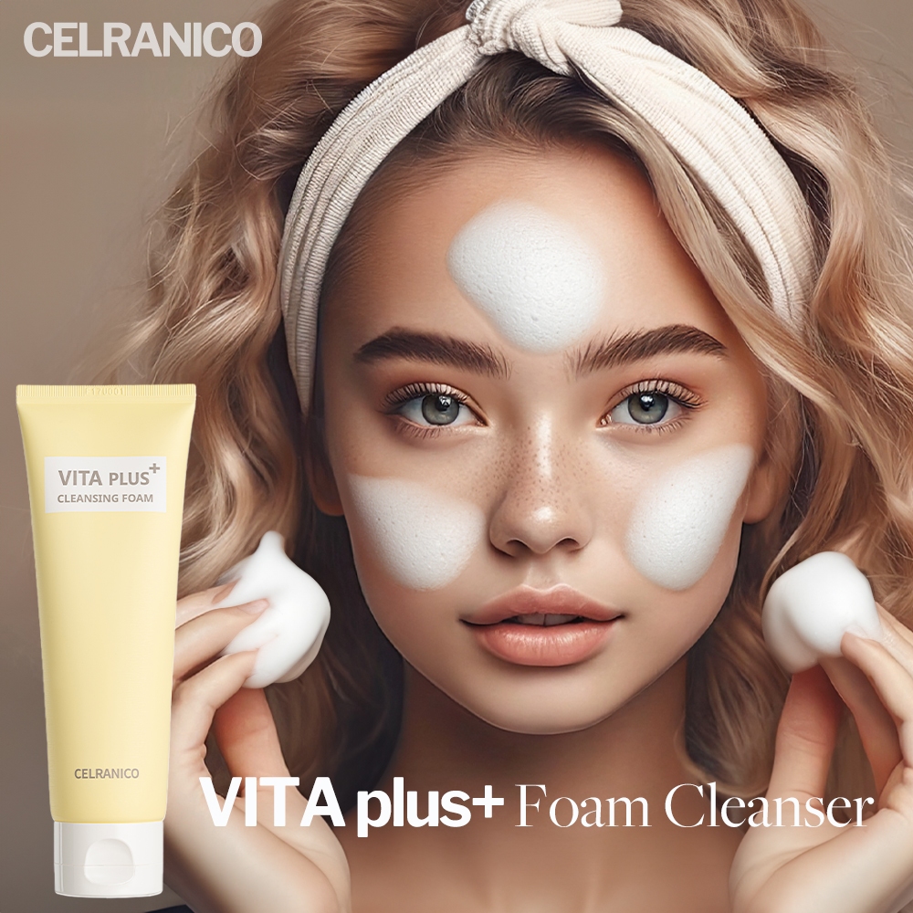 Celranico VITA Plus 潔面泡沫潔面乳維生素 B3 煙酰胺保濕 120ml 韓國護膚