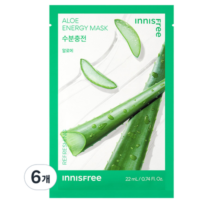 悅詩風吟 [韓國製造] Innisfree 能量面膜蘆薈 6pieces