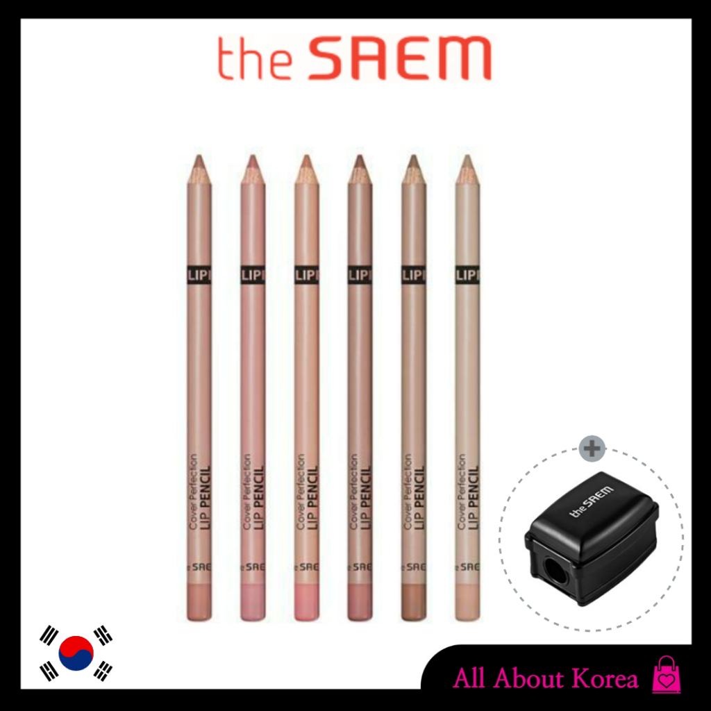 [the Saem] Cover Perfection Lip Pencil+ sharpener,遮蓋完美唇筆+卷筆刀