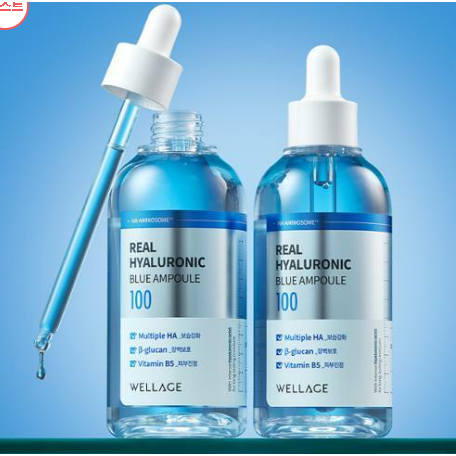 Wellage Real 透明質酸藍 100 安瓿 100 毫升雙重計劃