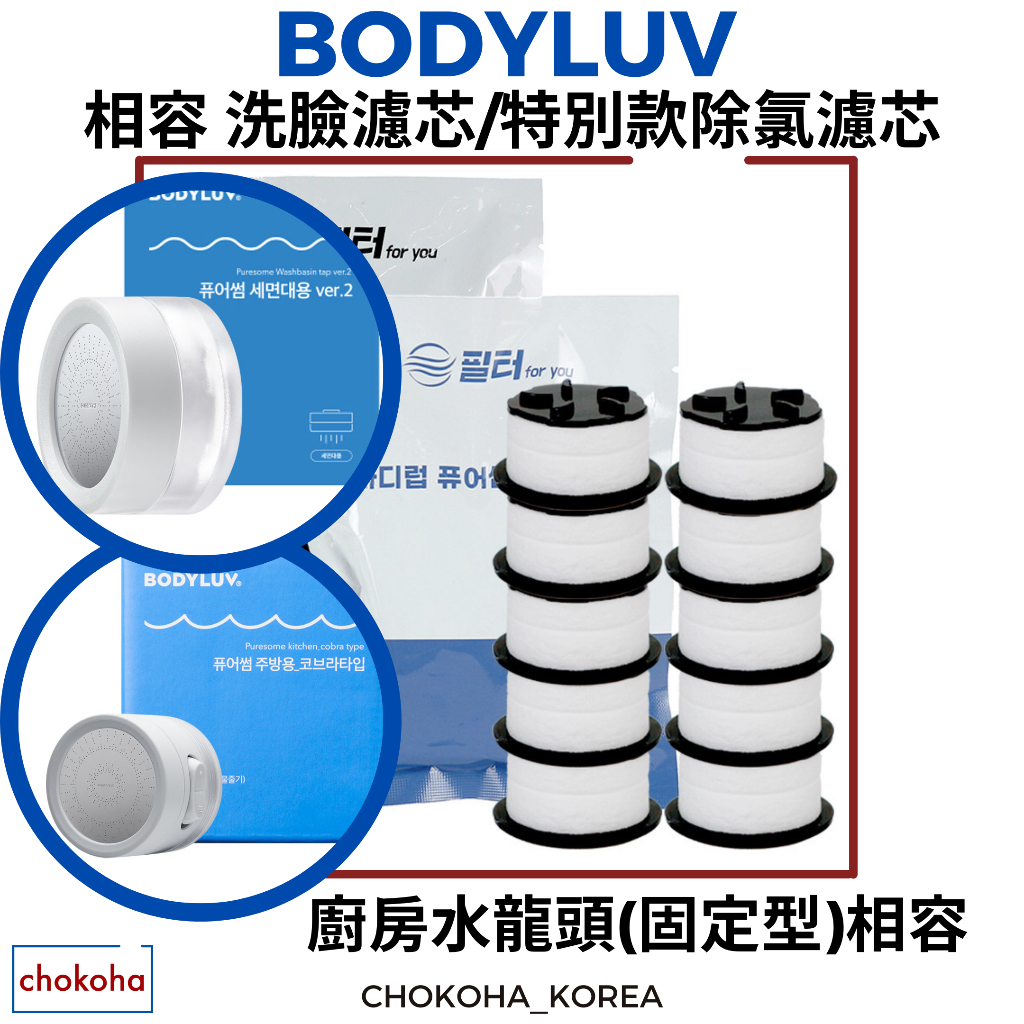 韓國現貨 [BODYLUV] 洗臉過濾器/廚房過濾器 (固定型) 此濾芯兩種過濾器皆可相容通用  Chokoha🇰