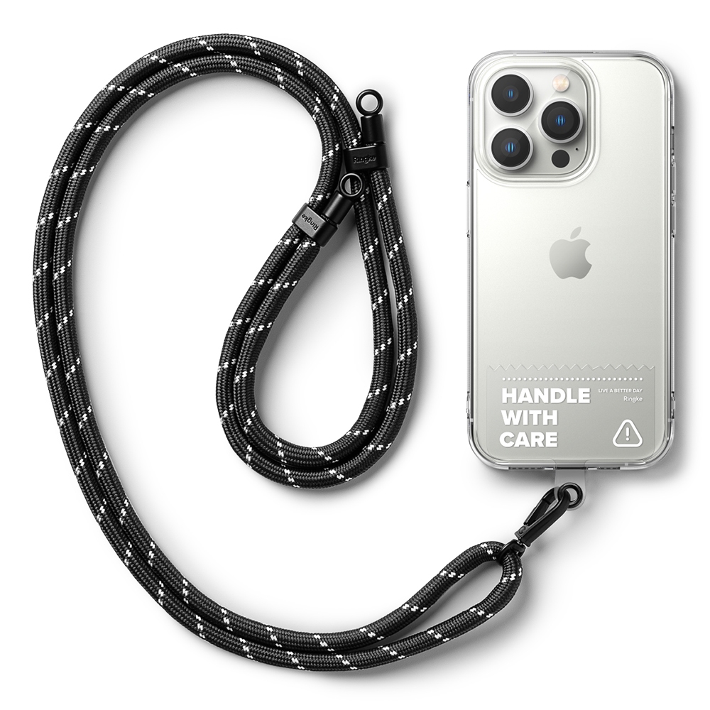 Ringke Holder Link Strap 手機掛脖 透明 黑連接片 手機殼夾片加脖繩 可調節掛繩