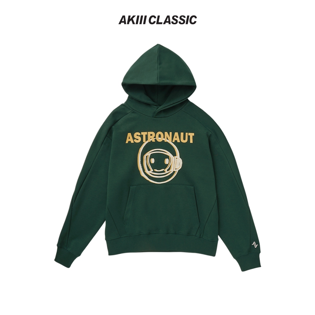 【AKIII CLASSIC】 太空人印花連帽上衣_PG Green | 韓版 明星代言 日常 男 女