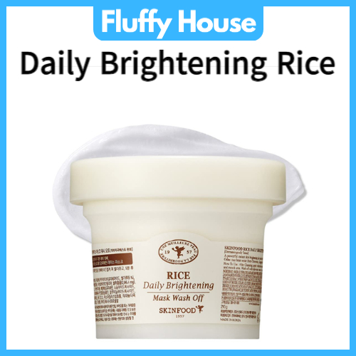 Skinfood Rice Daily Mask 210g 大米去角質磨砂洗掉面膜適用於變黑皮膚洗面奶毛孔去角質清潔柔軟