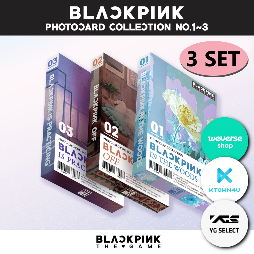 [SET] BLACKPINK - THE GAME PHOTOCARD COLLECTION No.1~3