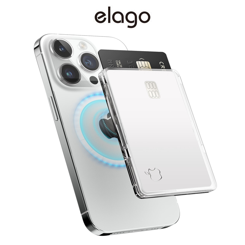 [elago] Magsafe 磁性卡片透明卡包 (適用 Magsafe iPhone 12,13,14, 15 系列)