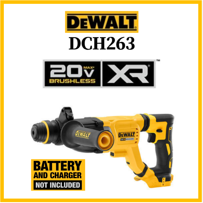 Dewalt DCH263 20V MAX 電鎚,無刷 SDS Plus,1-1/8 英寸,(無充電器,無電池)