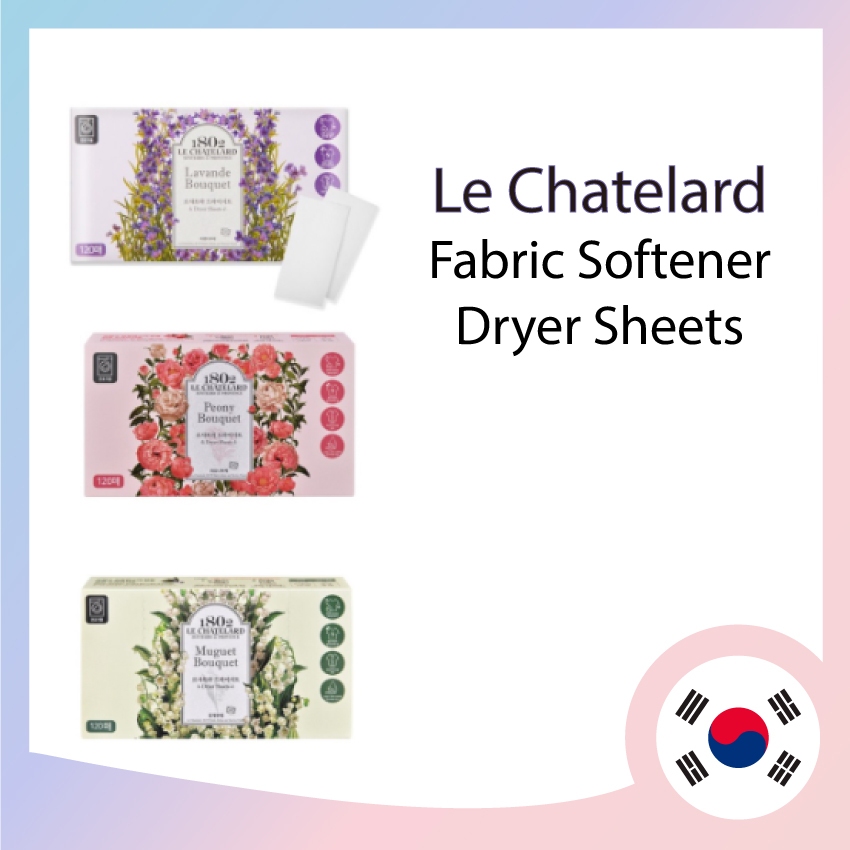 [LE Chatelard] 1802 香味織物柔軟劑乾燥片牡丹、馬克杯、薰衣草花束用於乾衣機 40 張