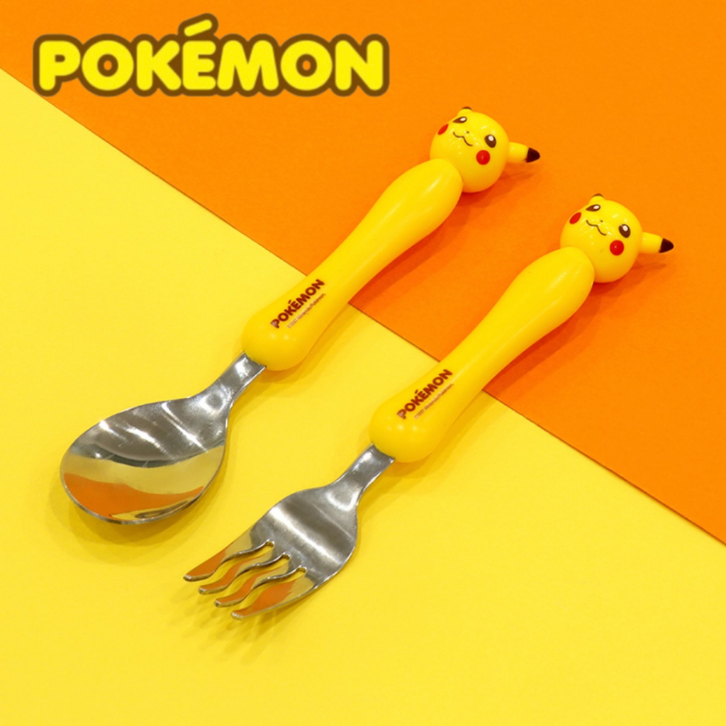 精靈寶可夢 [神奇寶貝] 公仔勺子和叉子套裝兒童餐具兒童皮卡丘餐具