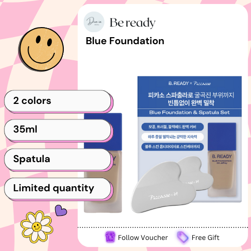 [BE READY] Blue Foundation (5 Colors) SPF 27+ PA++ 35ml