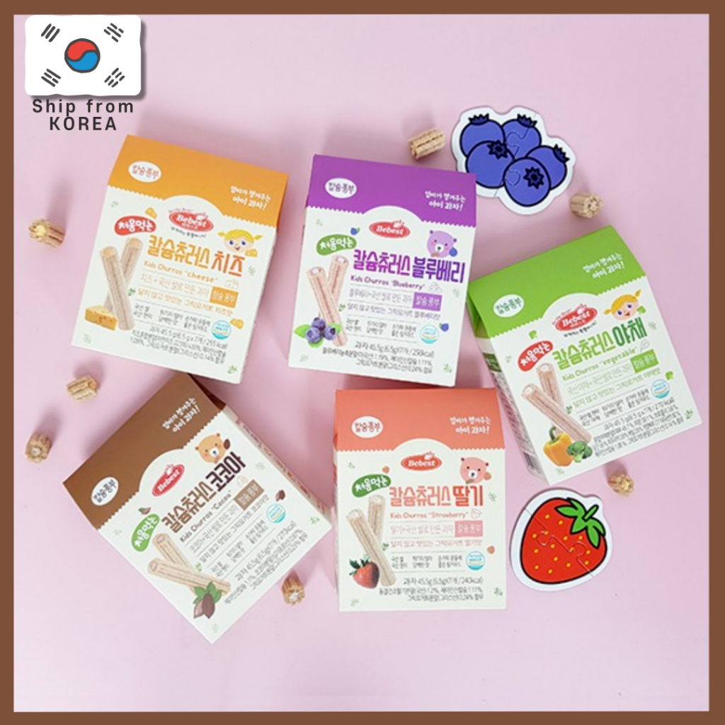 [BEBEST] Baby Snack Churros、可可、草莓、藍莓、蔬菜奶酪