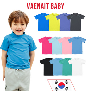 [韓國 Vaenait BABY] 2-9 歲幼兒兒童男孩女孩 UPF 50+ 短袖 Rashguard 游泳襯衫上衣速