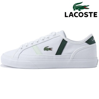 Lacoste 男士運動鞋 Sideline Pro 222 4 Cma 白色/綠色帆布鞋