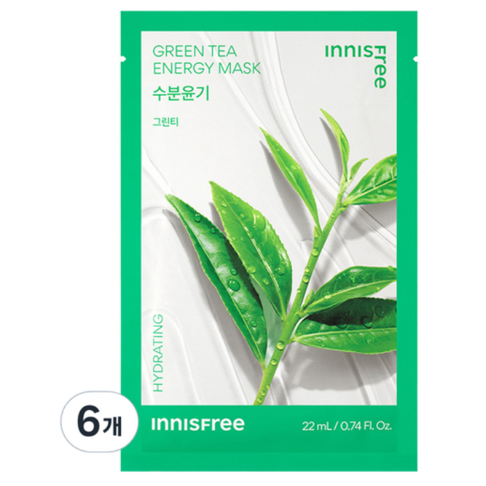 悅詩風吟 [韓國製造] Innisfree 能量面膜綠茶 6pieces