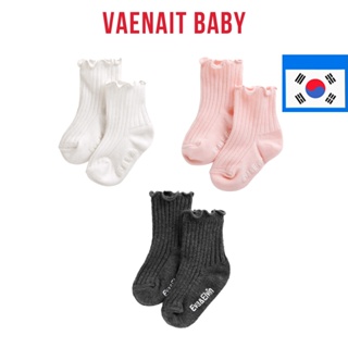 [Vaenait Baby 韓國] Eva&Elvin防滑底 嬰兒襪 寶寶襪 男童襪 女童襪 木耳邊 Shasha