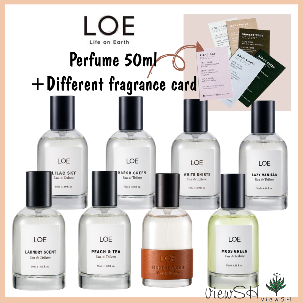 [LOE] 香水 50ml 帶有不同香味卡,迷人的香油,時尚古龍瓶中迷人的香氣
