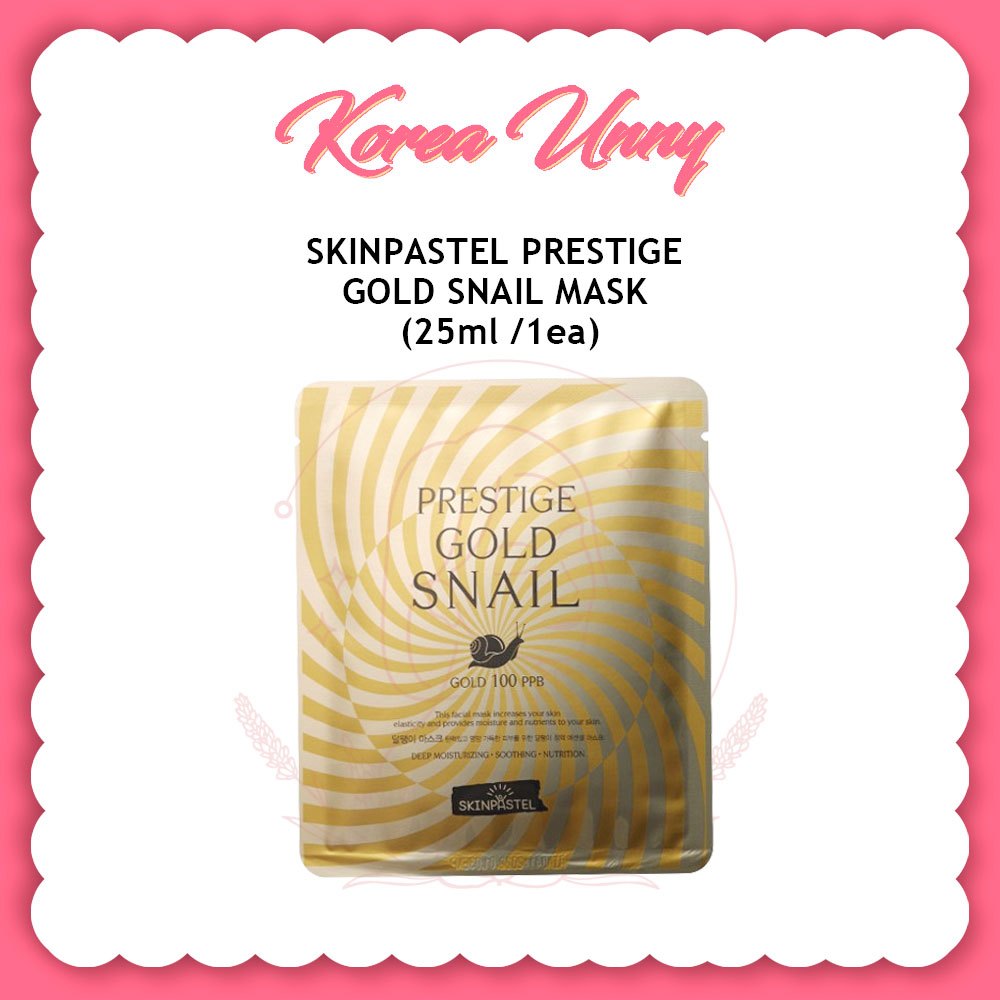 [SKINPASTEL] Prestige Gold SNAIL Mask 25ml (1ea) / 面膜 / 金色 /