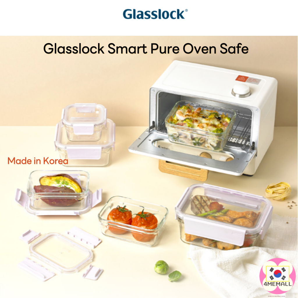 Glasslock 智能純烤箱安全玻璃密封容器丁香食品儲存食品容器冰箱組織玻璃密封容器禮品不含 BPA