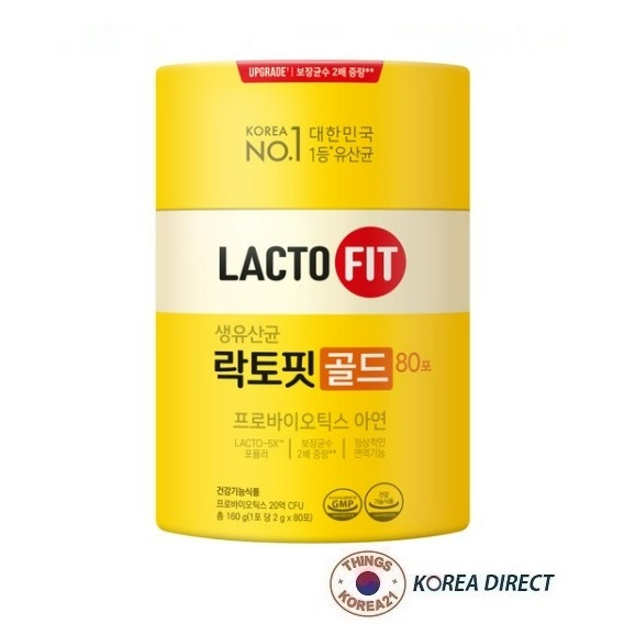 韓國 鍾根堂 LACTO-FIT 生乳酸菌GOLD 80+鋅 (2gx80包) 升級版全家益生菌