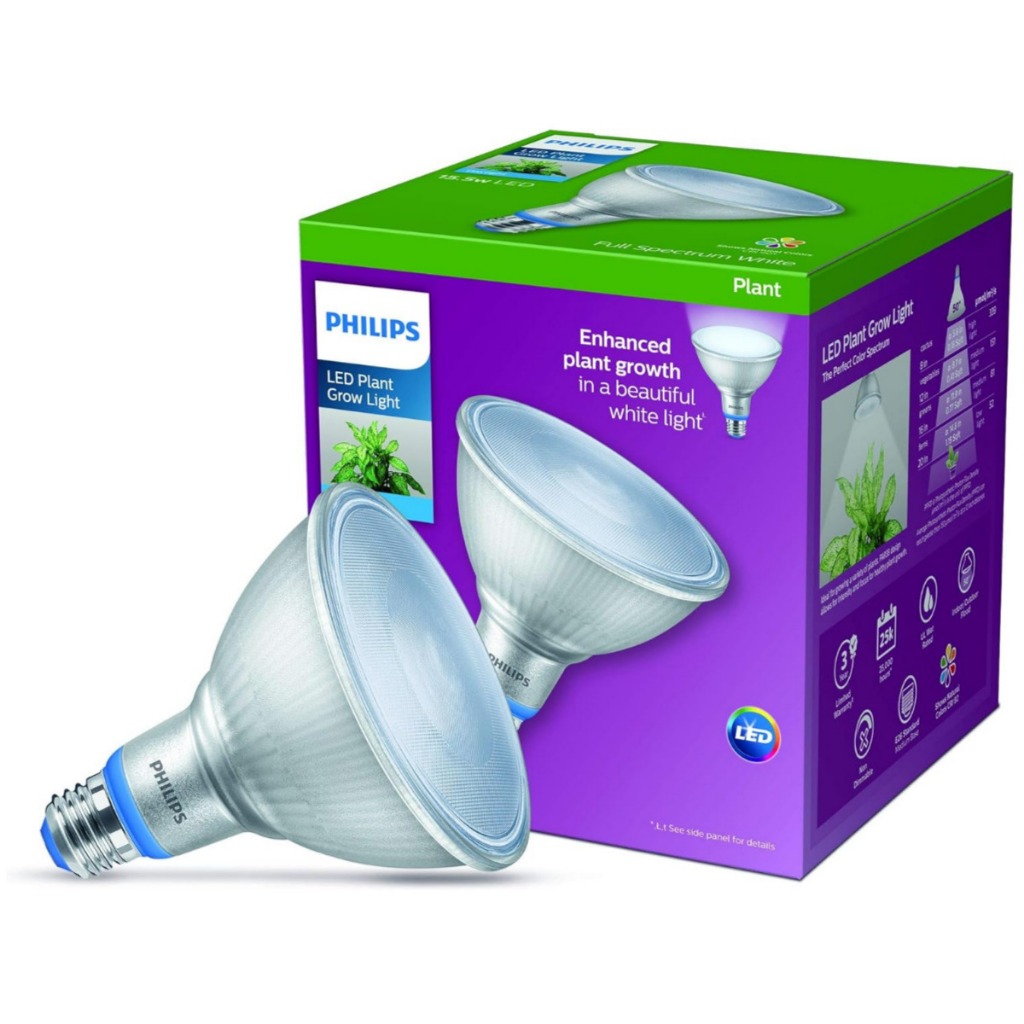 飛利浦 Philips LED 植物生長燈泡 PAR38、1325 流明、日光 (5000K)、15.5W、E26 底座