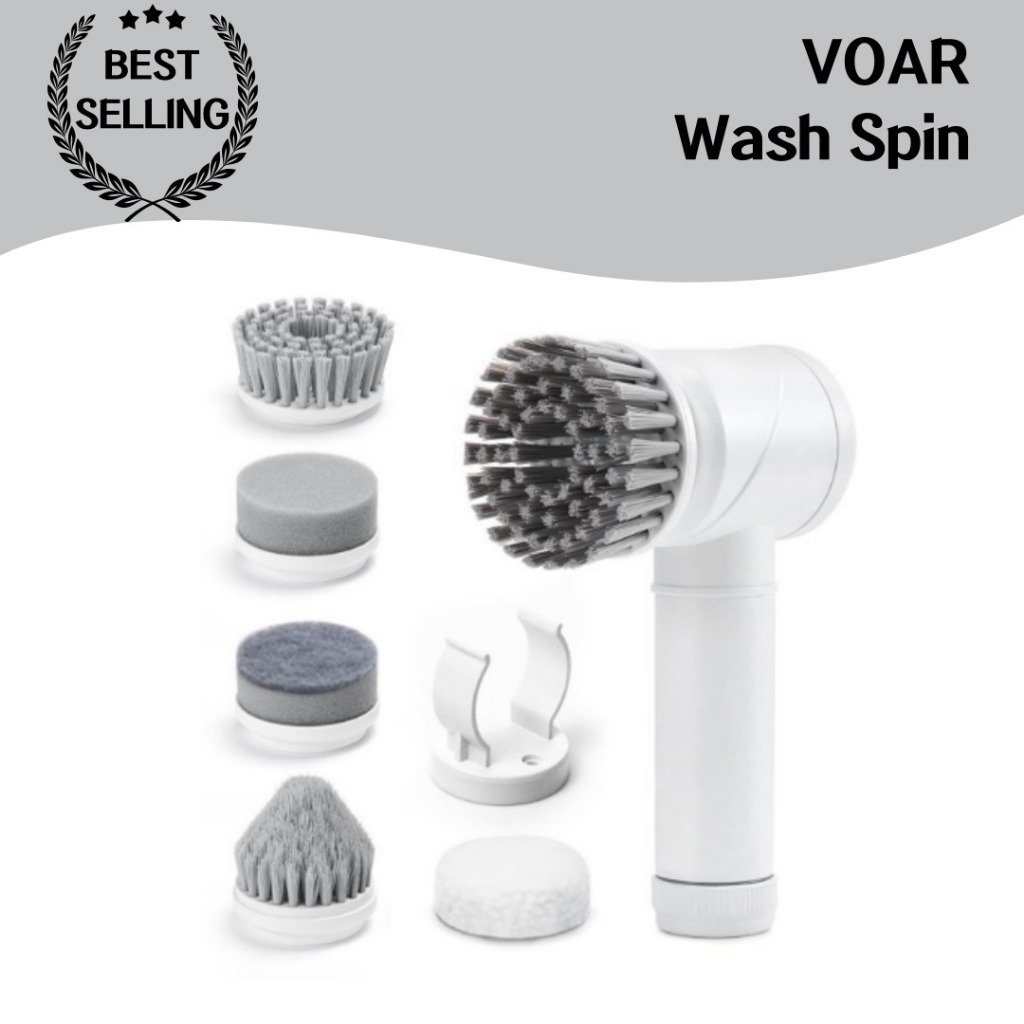 Voar Washpin無線浴室清潔器自動旋轉電動馬桶清潔刷易清潔衛生管理家居用品清潔工具客戶