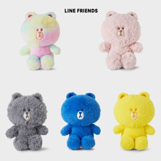 [Line Friends] 韓國 小熊卡通人物 彩色 熊大 小號 坐姿 毛絨公仔玩偶_5色