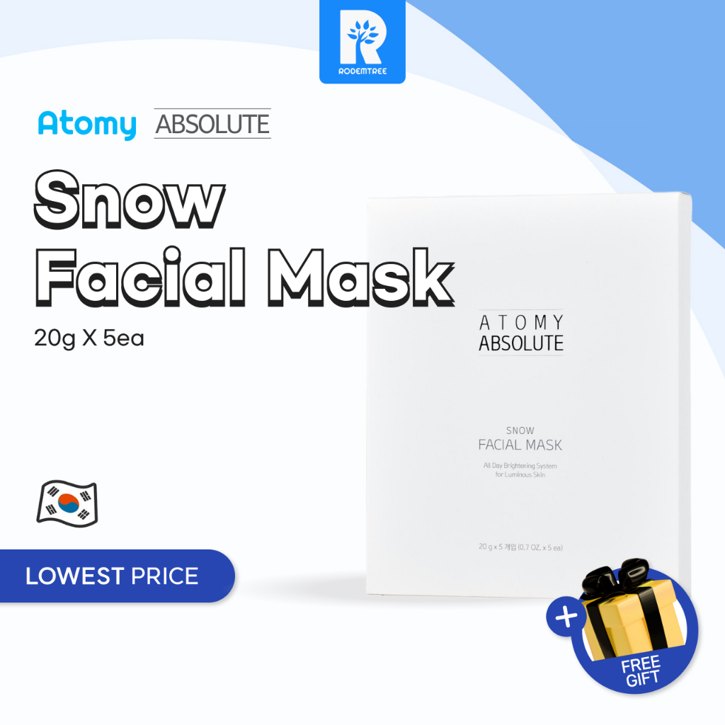 Atomy Absolute Snow Facial Mask 艾多美 雪白凝萃美白面膜 (5片)