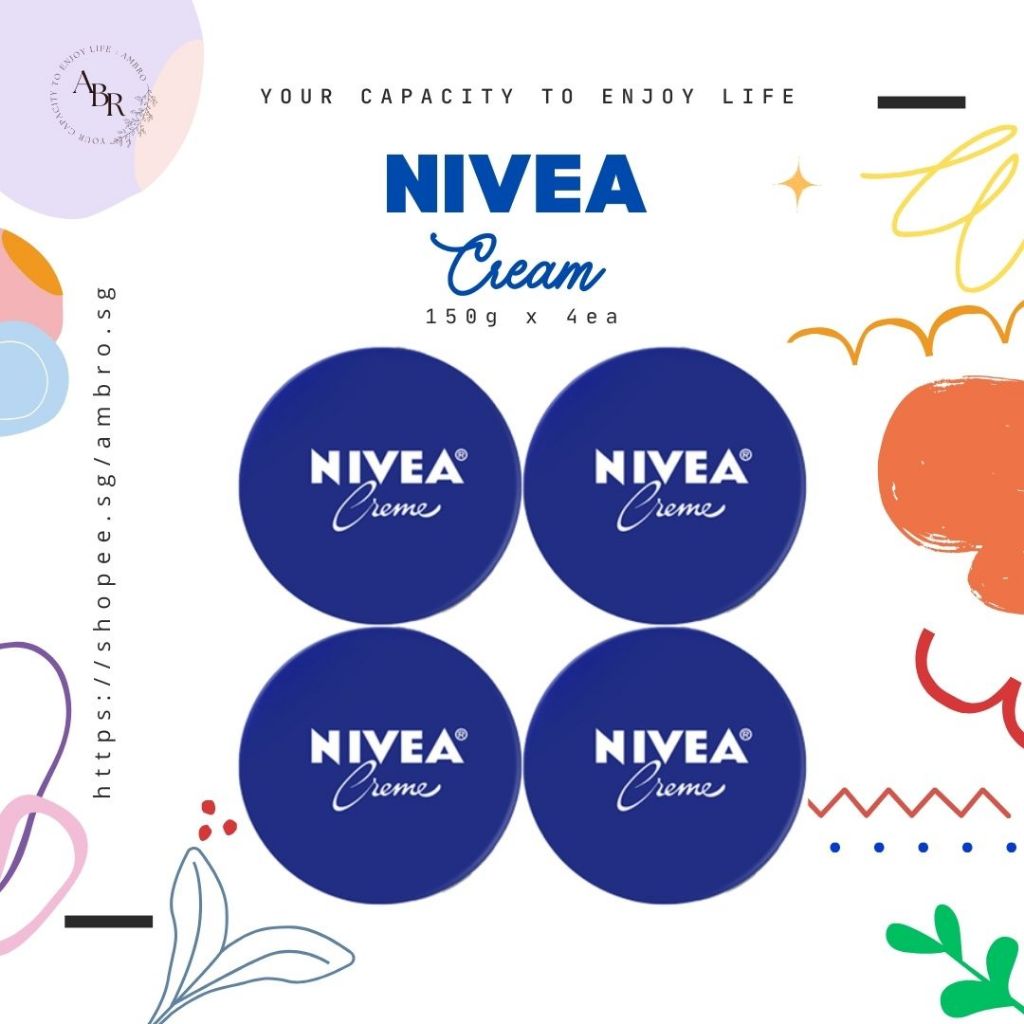 NIVEA 妮維雅面霜高保濕身體乳 150ml 4pcs