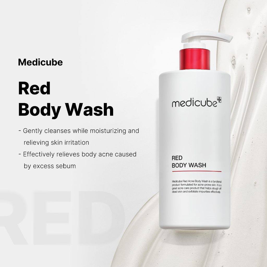 Medicube Red Acne 沐浴露 400g(用於痤瘡治療的低 pH 和保濕潔面乳)