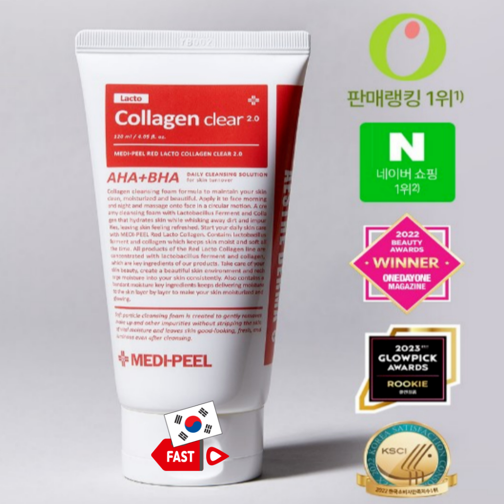 🇰🇷韓國直送[MEDIPEEL] Red Lacto Collagen Clear 2.0(韓國1號泡沫潔面更新)