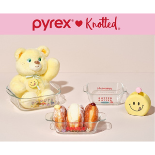 🍀【韓國現貨】 Pyrex x Knotted 耐熱玻璃烘焙方盤 580ml/ 1.2L Square dish