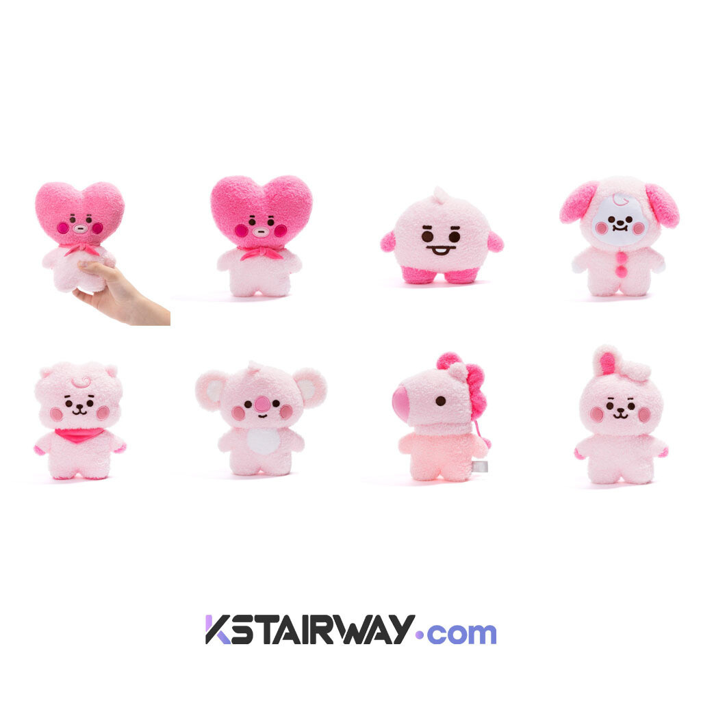 [Kstairway] Bt21 粉紫色吉祥物毛絨&鑰匙圈日本版